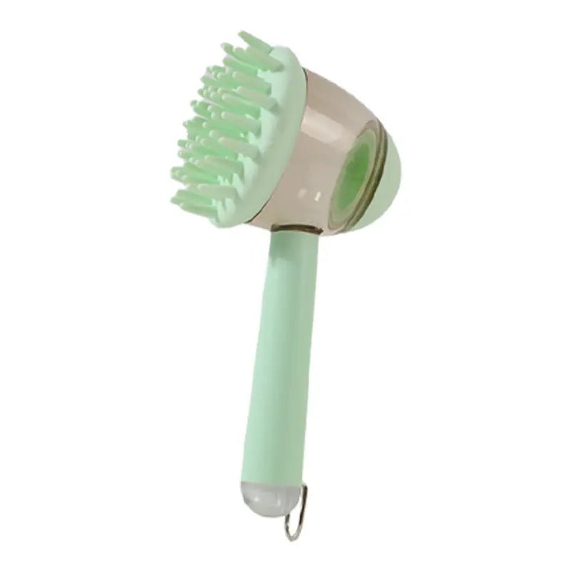 3 In 1 Pets Bath Brush For Dogs And Cats Shower Massage Brush, Depilation Comb And Foaming Tool, Anti-frizz Beauty Brush Pet Products 18cm Green