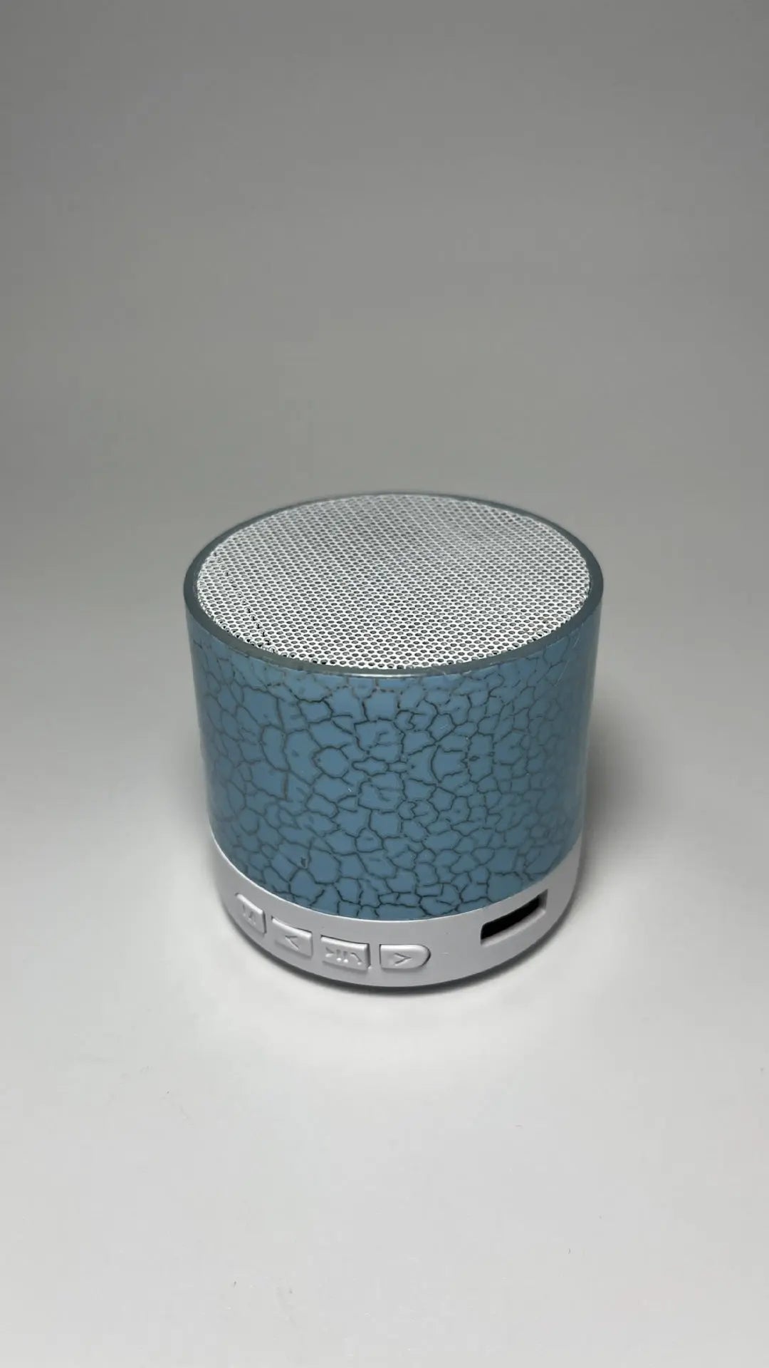 A9 Mini Cracked Bluetooth Speaker - Portable Card-inserted Subwoofer With LED Light, Wireless Speaker, Gift Option Blue