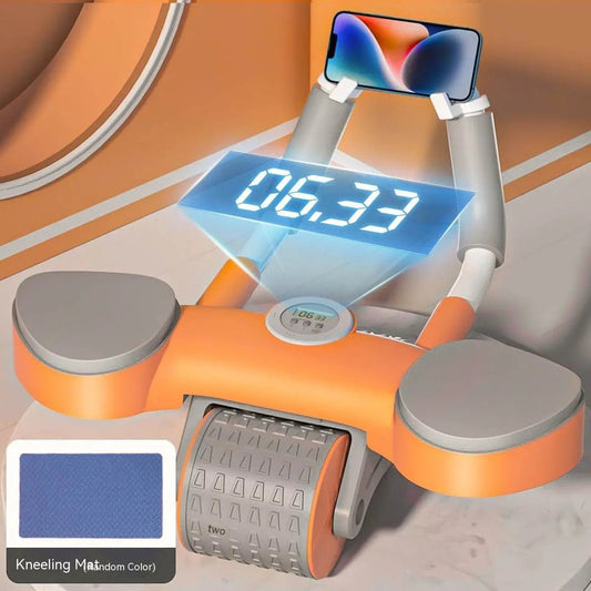 Abdominal Wheel Automatic Rebound Fitness Equipment Health Household Upgrade Elbow Support Orange