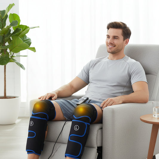 Air Knee Massager Wholesale Household Air Pressure Massager Electric Air Wave Leg Massage Instrument Leg Massage Machine Black US with bag