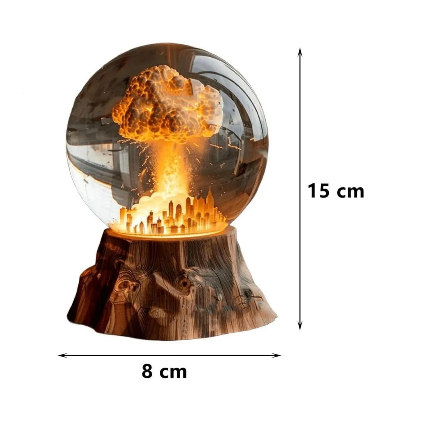 Atomic Bomb Explosion Lamp, Nuclear Explosion Lamp, 3D Mushroom Cloud Explosion Night Light, Atomic Bomb Model Atmosphere Lamp, LED Resin Night Light, Beside Lamp, Desk Lamp, Table Lamp Atomic Bomb Explosion Lamp