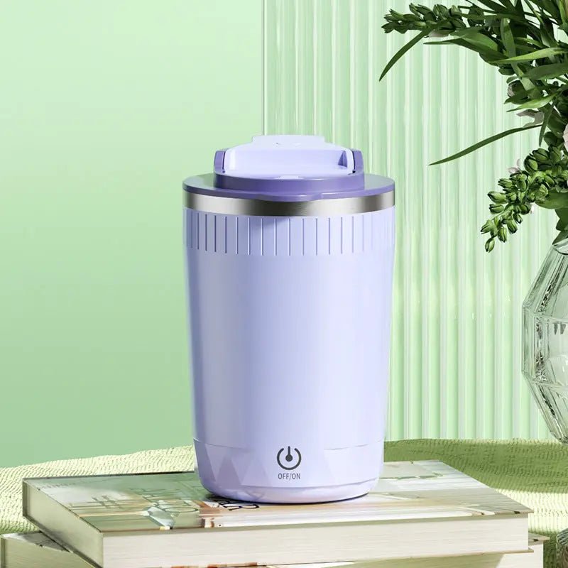 Auto Stirring Electric Coffee Cup Light Purple 400ml