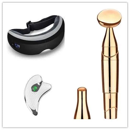 Bluetooth Music Eye Massager Air Pressure Hot Compress Dark Circles Eye Care Cool black set