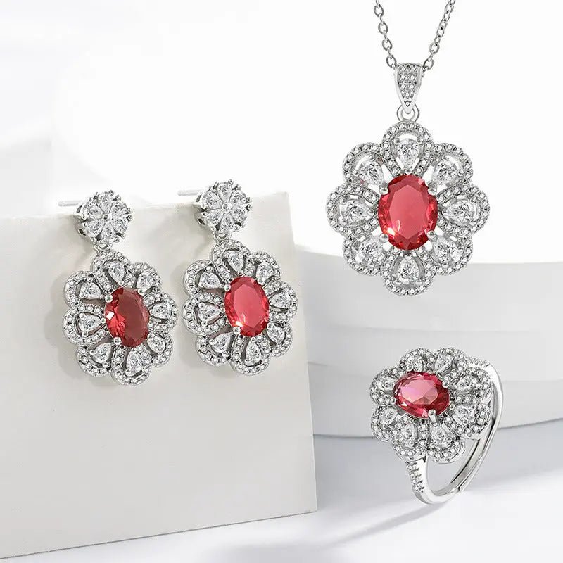 Bride Jewelry Earrings Necklace Jewelry Suit Set
