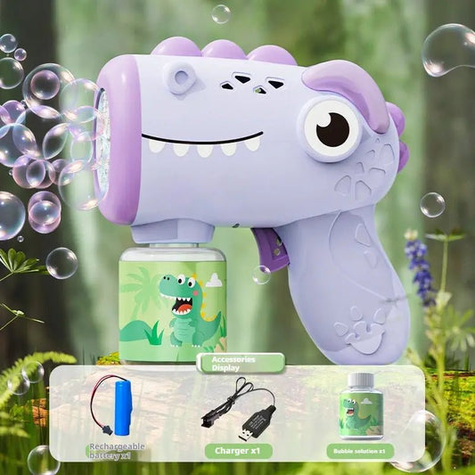 Bubble Machine Children's Handheld Toy Automatic Electric Bubble Blowing Gun Purple