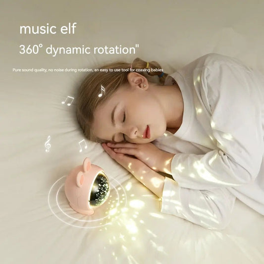 Creative Rabbit Star Light Projector Lamp Children Home Decor USB Pink