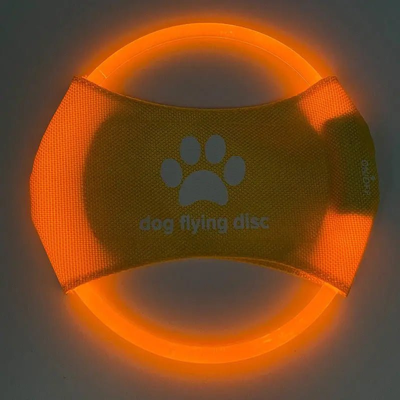 Dog Flying Discs Light Glowing LED LuminousTrainning Interactive Toys Game Flying Discs Dog Toy Pet Dog Accessories Pet Products Yellow Light USB