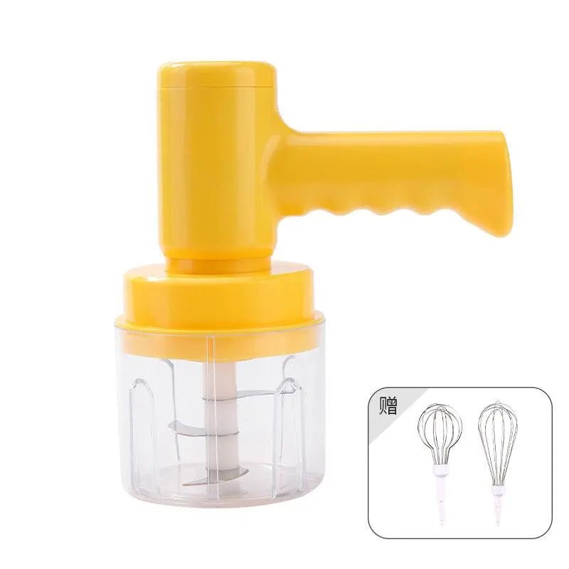 Electric Whisk Household Cream Automatic Blender Yellow 1 Gear Color Box Packaging