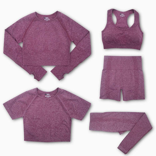 Fashion Women's Workout Yoga Clothes Wine Red