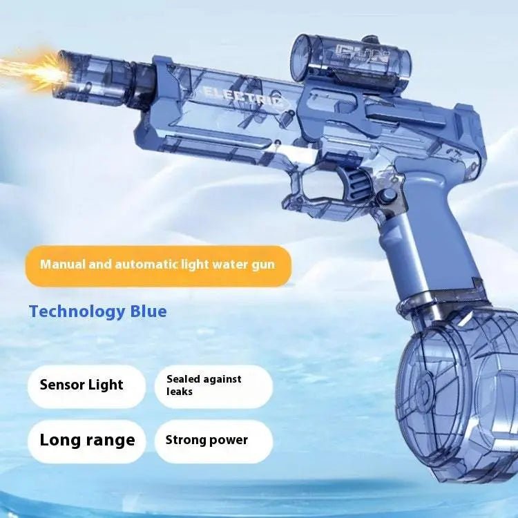 Fire Rat Electric Water Pistol Cool Light Full Automatic Water Spray Gun Summer Toy Sports Entertainment Children Gifts AC223 Hot blue