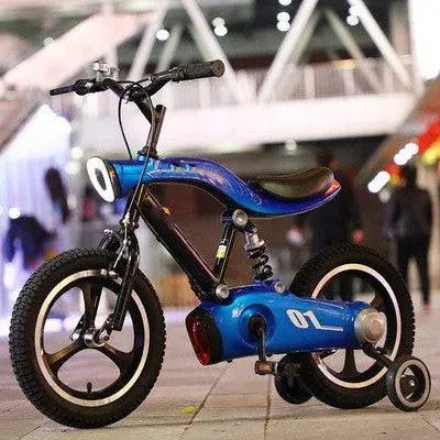 High Carbon Steel Kids Bike With Music Light Pedal Blue