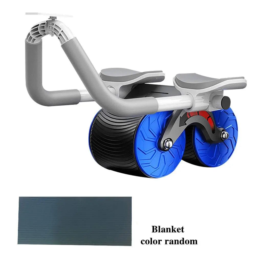 Male And Female Household 2 In 1 Exercise Belly Wheel Indoor Fitness Sports Blue