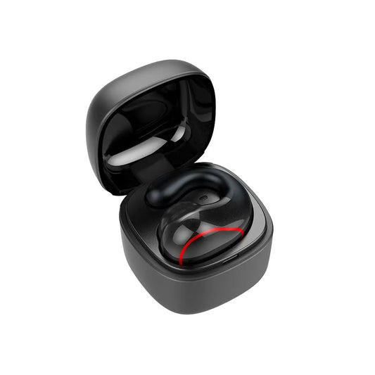 Mini Bluetooth Earbuds - Wireless Single Ear Headphones With Charging Case Black