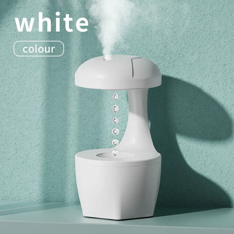 New Arrival Portable 800ml H2o Anti Gravity Usb Air Water Droplet Cool Mist Smooth Sailing Aromatherapy Humidifier For Bedroom White