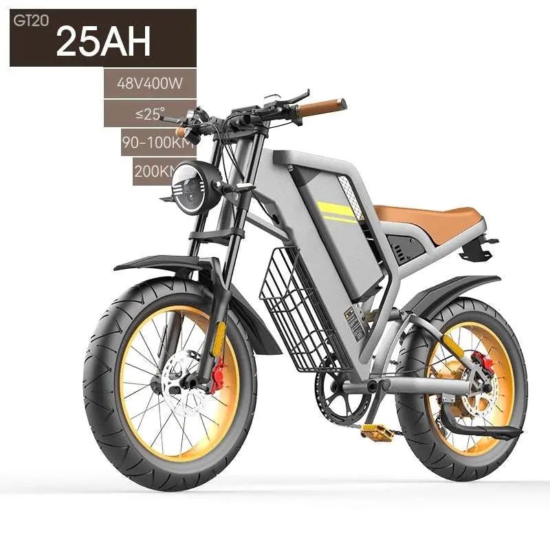 New Electric Bicycle With 20 Inch Large Tires And Seven Stage Transmission Assistance GT20 48V 25AH