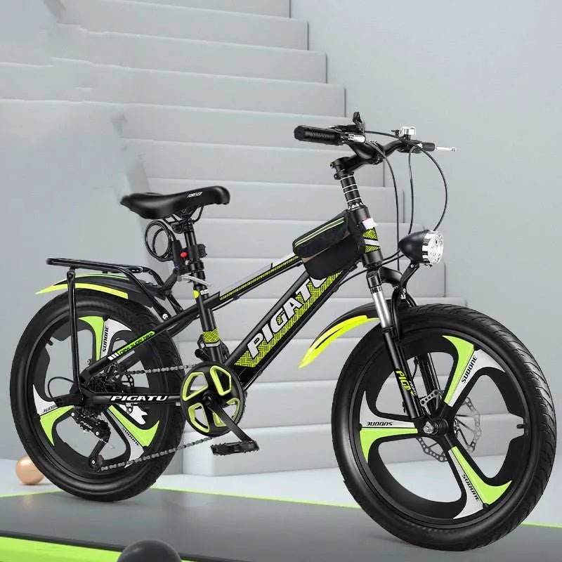 Single Pupil Shock Absorbing Variable Speed Mountain Bike Green 3 Style