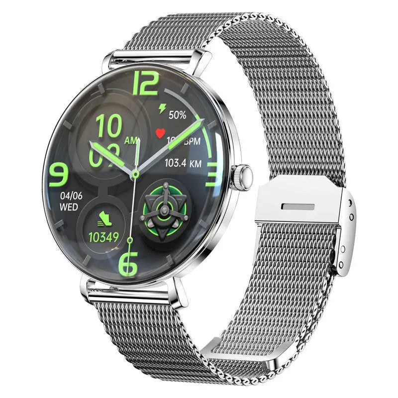 Smart Watch Ultra-thin Bluetooth Calling Music Silver Milan