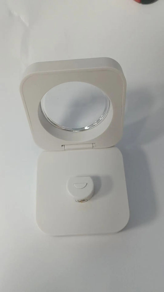 Stainless Steel Electroplating Smart Ring Luminous Dragon Pattern White Square Warehouse