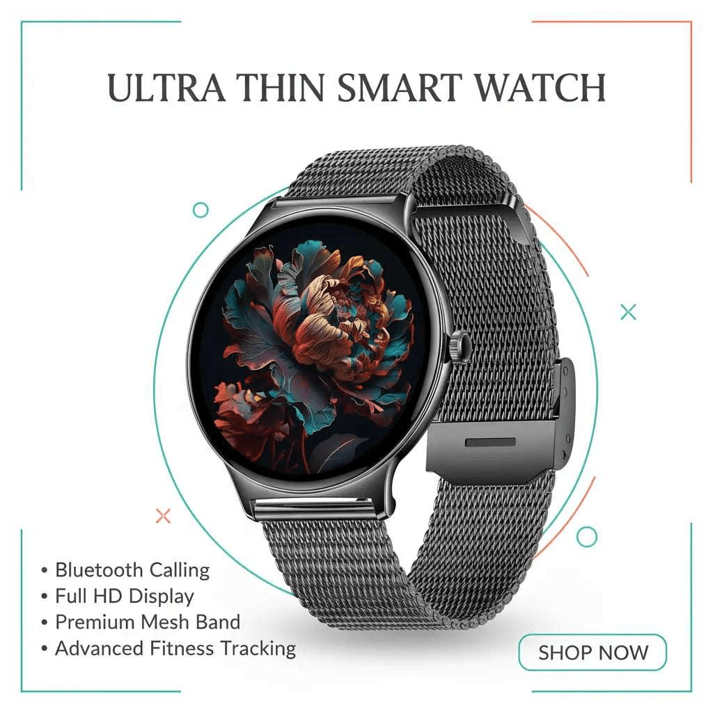 V89 Ultra - thin Smart Watch Bluetooth Calling Full HD Screen - Aussie PM Store