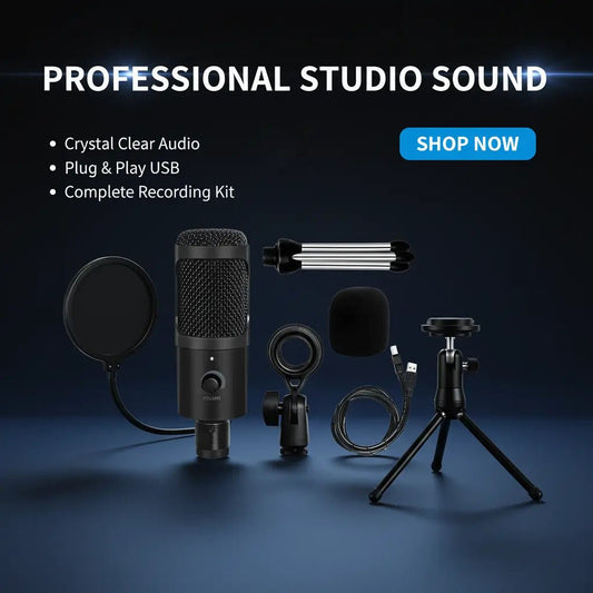 Wired Recording Live Stream Microphone Mobile Phone For Desktop Computer - Aussie PM Store