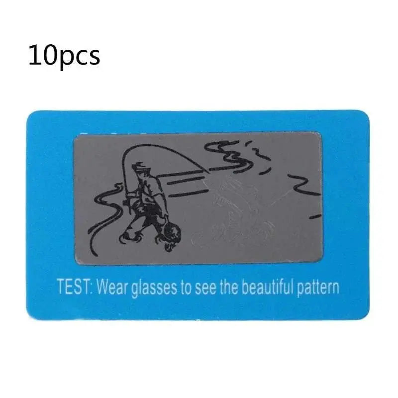 10pcs/set Presbyopic glasses Sunglasses Polarized Test Card Shade Test Cards Sunglasses Polarized Lens Black
