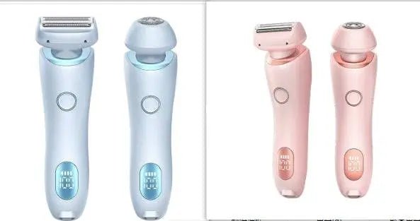 2 In 1 Hair Removal Epilator USB Rechargeable Trimmer Women Body Razor Face Leg Armpit Bikini Hand Pubic Shaver Hair Remover Set USB