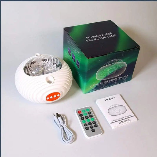 2023 New Double Effect Northern Lights Projector Lamp Milky Way Atmosphere Lamp Starry Sky Lamp White Noise Projector Lamp With Rometes White