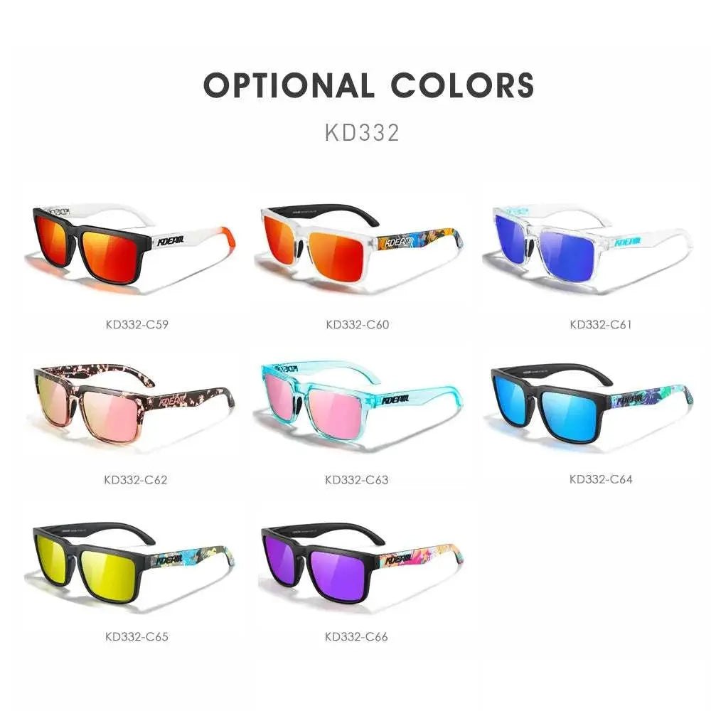 2025 Kdeam Polarized Sunglasses for Men Women Fashion Unisex Brand Trendy Outdoor Eyewear For Couple Mirror red lens