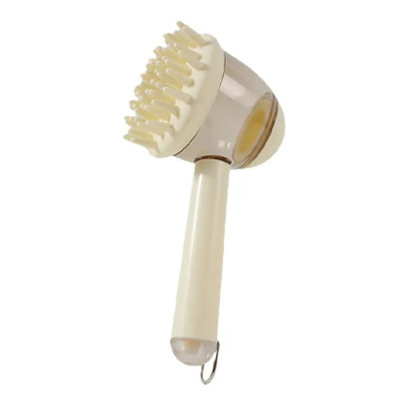 3 In 1 Pets Bath Brush For Dogs And Cats Shower Massage Brush, Depilation Comb And Foaming Tool, Anti-frizz Beauty Brush Pet Products 18cm Beige