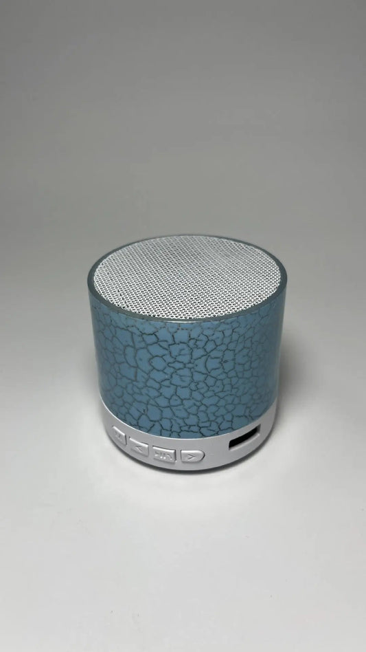 A9 Mini Cracked Bluetooth Speaker - Portable Card-inserted Subwoofer With LED Light, Wireless Speaker, Gift Option Blue