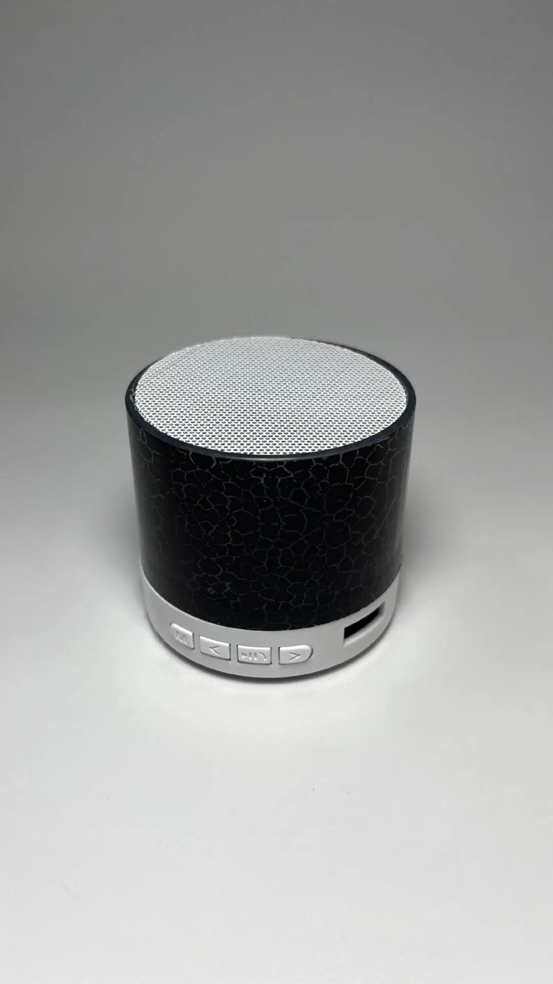A9 Mini Cracked Bluetooth Speaker - Portable Card-inserted Subwoofer With LED Light, Wireless Speaker, Gift Option Black