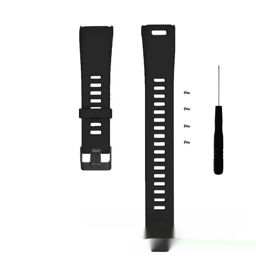 Applicable Silicone Replace Wristband Smart Athletic Bracelet Black