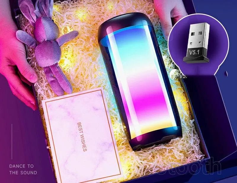 Atmospheric Ambient Light Gaming House Desktop Computer Romantic Room Smart Bluetooth Speaker Single bluetooth adapter gift