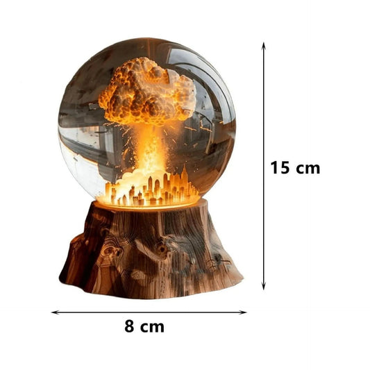 Atomic Bomb Explosion Lamp, Nuclear Explosion Lamp, 3D Mushroom Cloud Explosion Night Light, Atomic Bomb Model Atmosphere Lamp, LED Resin Night Light, Beside Lamp, Desk Lamp, Table Lamp Atomic Bomb Explosion Lamp