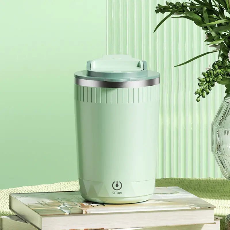 Auto Stirring Electric Coffee Cup Light Green 400ml
