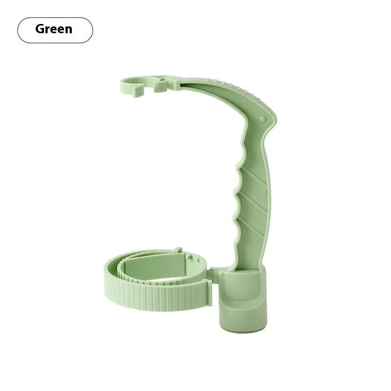 Beverage Bottle Handle Holder Adjustable Pouring Handle Organizer Multi-Use Oil Bottle Handle Holder Kitchen Storage Kitchen Gadgets Green