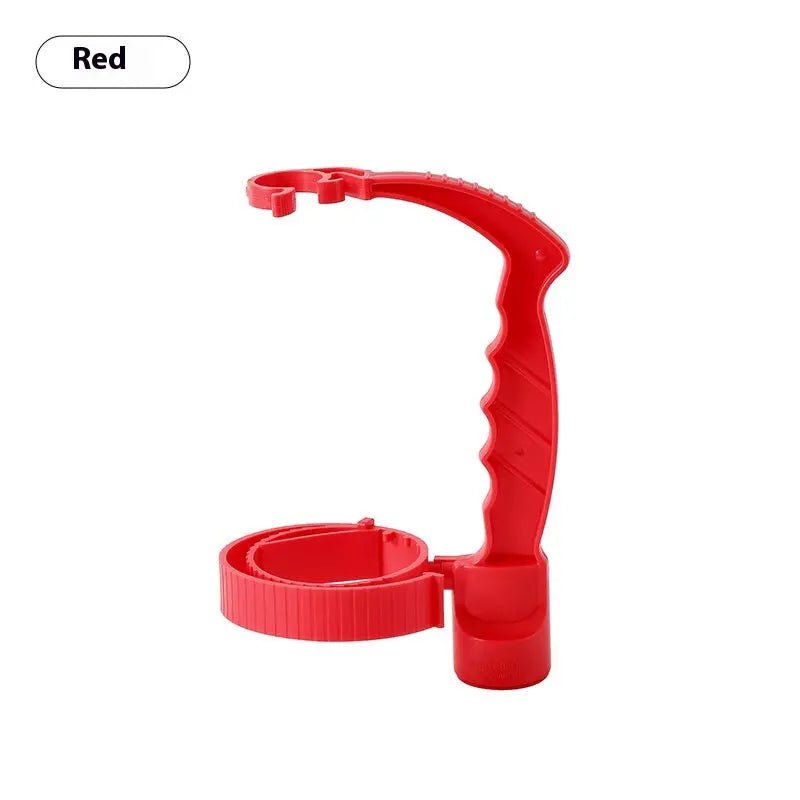 Beverage Bottle Handle Holder Adjustable Pouring Handle Organizer Multi-Use Oil Bottle Handle Holder Kitchen Storage Kitchen Gadgets Red
