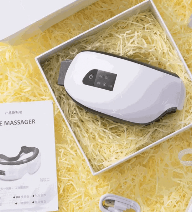 Bluetooth Music Eye Massager Air Pressure Hot Compress Dark Circles Eye Care White luxury