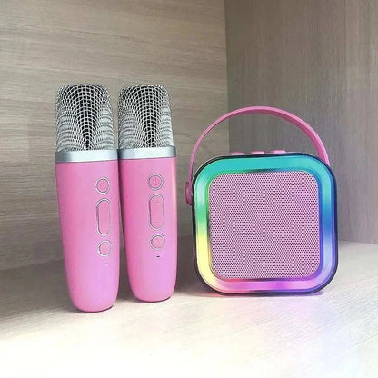 Wireless Mic Speaker: Amplify Your Voice with Bluetooth! Rose Pink Single Wheat
