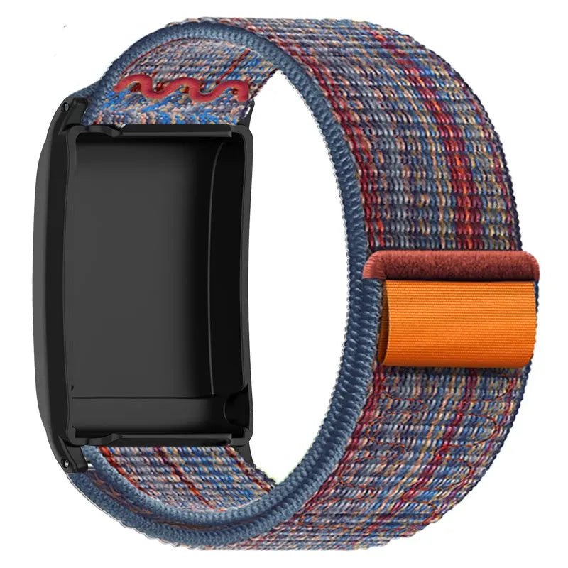 Bracelet Watch Strap Nylon Loop Knitted Belt Blue With Red