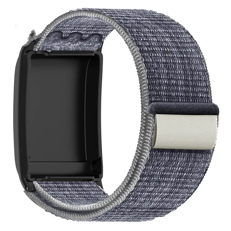 Bracelet Watch Strap Nylon Loop Knitted Belt Gray With Blue