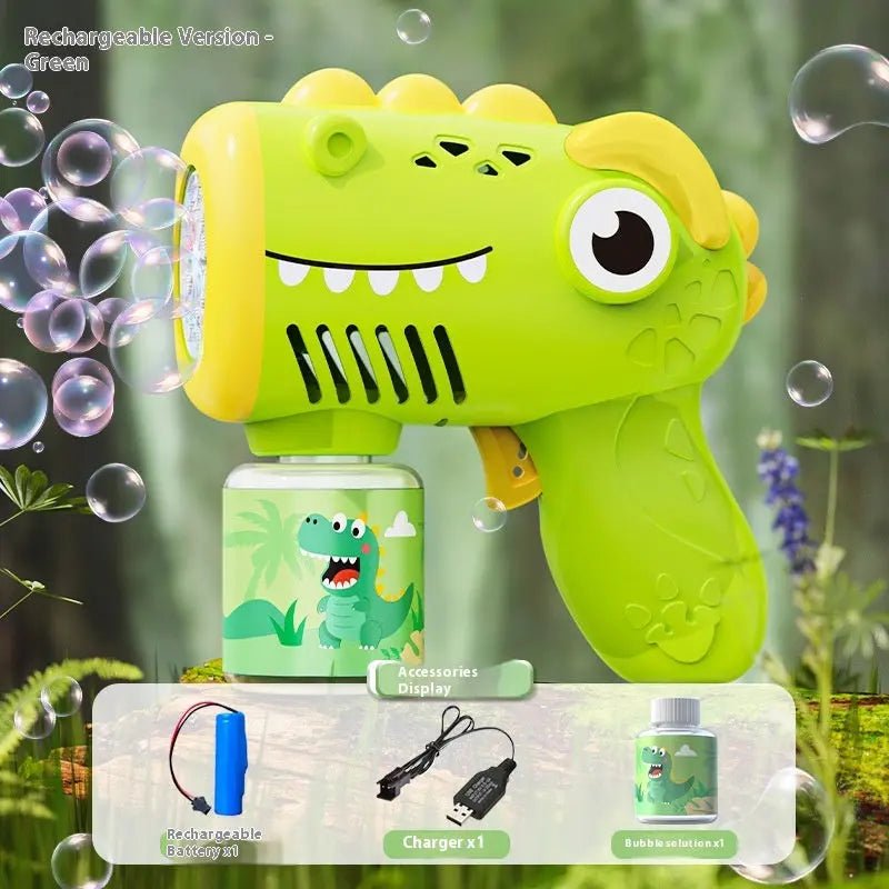 Bubble Machine Children's Handheld Toy Automatic Electric Bubble Blowing Gun Green