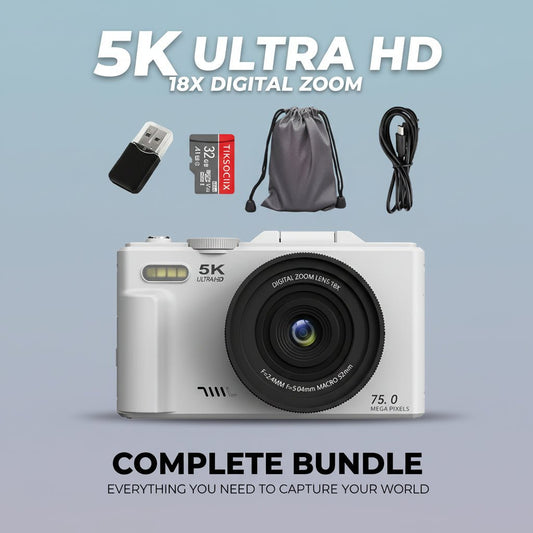 CCD Camera HD Digital Camera With WiFi Transmission WD08 White