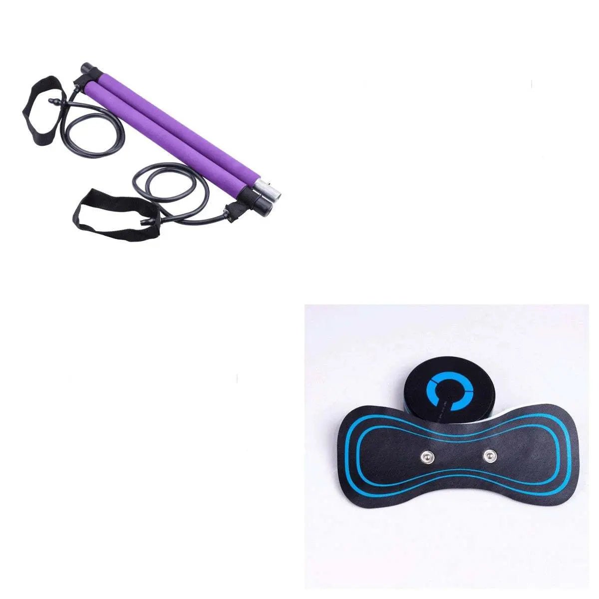 Cervical Massage Paste EMS Intelligent Shoulder Cervical Massager Physical Therapy Neck Massage Black Charging with purple stick USB