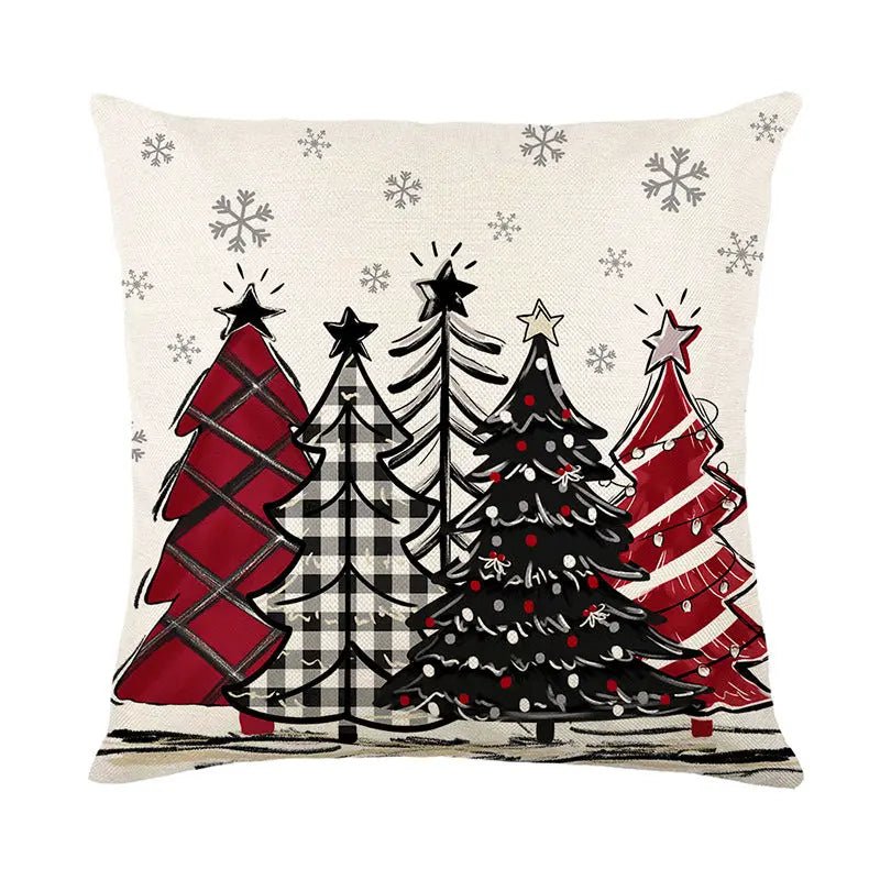 Christmas Cushion Cover Pillowcase Merry Christmas Decor For Home 2024 Xmas Ornament Happy NewYear Gift JYM493 1 45x45cm Pillowcase