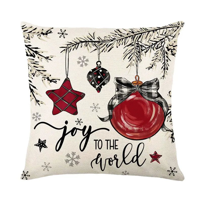 Christmas Cushion Cover Pillowcase Merry Christmas Decor For Home 2024 Xmas Ornament Happy NewYear Gift JYM493 4 45x45cm Pillowcase