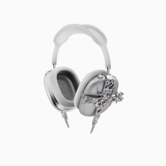 Creative And Versatile Modern Cross Metal Headphone Cover Silver