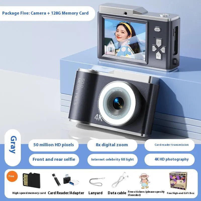 D05 Children's Camera Digital Cartoon Black 128g