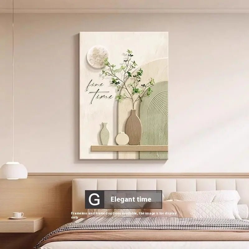 Decorative Painting Cream Style Abstract Line Character Mural G Style Elegant Time 40X60cm Frameless Painting