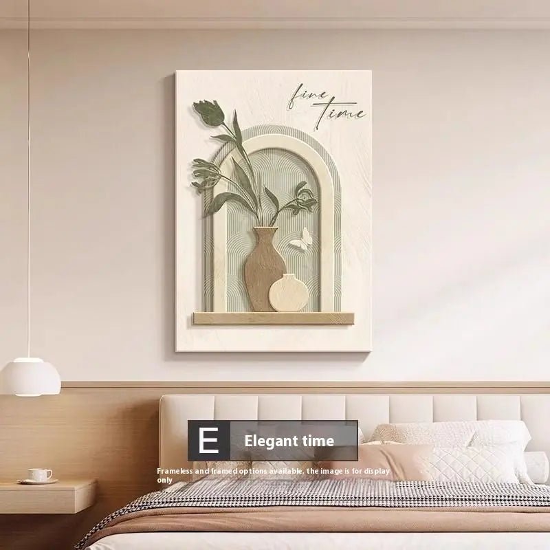 Decorative Painting Cream Style Abstract Line Character Mural E Style Elegant Time 40X60cm Frameless Painting